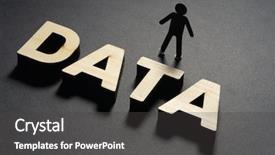  Presentation with personal data - Audience pleasing slides consisting of data word with a human backdrop and a dark gray colored foreground