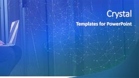  Presentation with server room - Presentation theme with database - male it engineer working background and a cobalt blue colored foreground