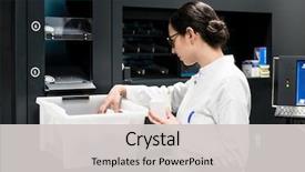  Presentation with pharmacist - Slide set featuring database - side view of a dedicated background and a light gray colored foreground