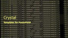  Presentation with database - Cool new PPT theme with database concept with printed and coded database records backdrop and a tawny brown colored foreground