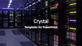  Presentation with datacenter - Audience pleasing presentation theme consisting of datacenter - working data center interior concept backdrop and a black colored foreground