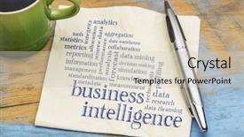  Presentation with business intelligence - Slides with text miningand datamining - business intelligence word cloud background and a  colored foreground