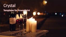  Presentation with romantic - Colorful presentation design enhanced with date - romantic composition with burning candles backdrop and a wine colored foreground