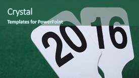  Presentation with free - PPT theme consisting of date 2016 background and a ocean colored foreground