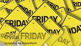 Presentation with friday - Colorful theme enhanced with date announcment - friday written on multiple road backdrop and a yellow colored foreground