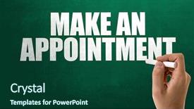  Presentation with make in india - Beautiful theme featuring date announcment - make an appointment backdrop and a forest green colored foreground