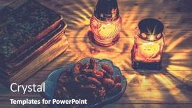  Presentation with date fruit - Cool new presentation theme with date-fruit-and-arabic-lantern backdrop and a tawny brown colored foreground
