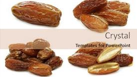  Presentation with date fruit - Beautiful slide set featuring date-fruit-on-a-white backdrop and a coral colored foreground