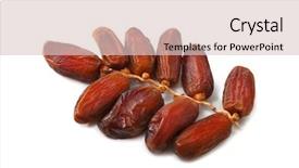  Presentation with date palm - Cool new presentation design with date fruits backdrop and a lemonade colored foreground