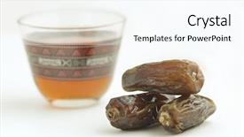  Presentation with tea cup - Amazing theme having dates and a traditional arabic backdrop and a cool aqua colored foreground