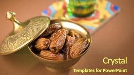  Presentation with iftar - Cool new presentation theme with dates and pure drinking water backdrop and a tawny brown colored foreground