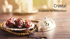  Presentation with rosary - Cool new theme with dates fruit and rosary backdrop and a lemonade colored foreground