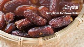  Presentation with date fruit - Beautiful presentation theme featuring dates fruit pile of fresh backdrop and a tawny brown colored foreground