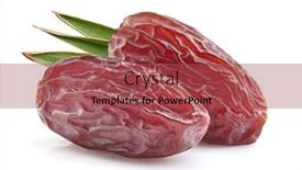  Presentation with fruit - PPT layouts featuring dates-fruit-with-leaves background and a red colored foreground