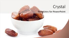  Presentation with angel in white - PPT theme with dates in a white bowl background and a lemonade colored foreground