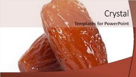  Presentation with brown sugar isolated on white - Beautiful theme featuring dates isolated on white background backdrop and a coral colored foreground