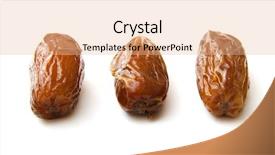  Presentation with date palm - Cool new presentation theme with dates isolated on white dried backdrop and a lemonade colored foreground