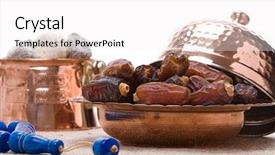  Presentation with prayer - Slide deck consisting of dates prayer beads and turkish background and a white colored foreground