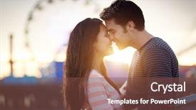  Presentation with amusement park - Audience pleasing PPT layouts consisting of dating - romantic couple in front backdrop and a tawny brown colored foreground