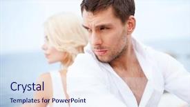  Presentation with holiday stress - Theme with dating and relationships concept - stress background and a sky blue colored foreground