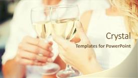  Presentation with dating - Presentation design with dating concept - couple drinking wine background and a cream colored foreground