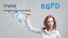  Presentation with data protection - Presentation enhanced with datos general data protection regulation background and a light gray colored foreground