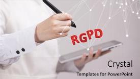  Presentation with gdpr - Audience pleasing PPT theme consisting of datos general data protection regulation backdrop and a light gray colored foreground