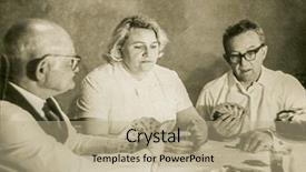  Presentation with playing cards - Amazing presentation design having daughter an son in law backdrop and a coral colored foreground