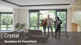  Presentation with estate - Cool new theme with daughter and female estate backdrop and a dark gray colored foreground