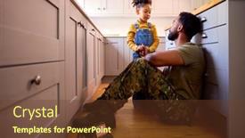  Presentation with ptsd - Presentation with daughter-comforting-depressed-father background and a tawny brown colored foreground