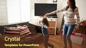  Presentation with daughter - Cool new presentation theme with daughter dances with mother backdrop and a tawny brown colored foreground