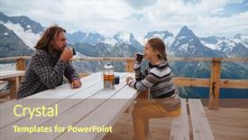  Presentation with high tea - Audience pleasing PPT layouts consisting of daughter drinking warm tea backdrop and a tawny brown colored foreground
