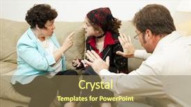  Presentation with counseling session - PPT theme having daughter during a family counseling background and a  colored foreground