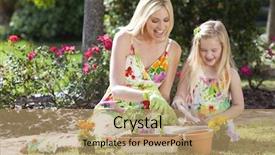  Presentation with daughter mother - Colorful theme enhanced with alphabet background minimalism - minimal font or letter logo backdrop and a  colored foreground.