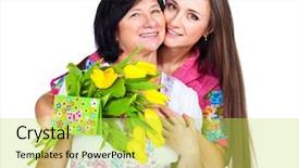  Presentation with mom daughter - Colorful slide set enhanced with art history - palais de rumine in lausanne backdrop and a coral colored foreground