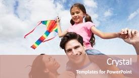  Presentation with daughter - Slide deck consisting of daughter having fun flying background and a coral colored foreground