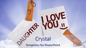  Presentation with daughter - Slide set enhanced with daughter i love you background and a sky blue colored foreground