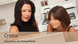  Presentation with race - Presentation theme having daughter in the kitchen using background and a  colored foreground