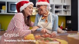  Presentation with atmosphere - Beautiful slides featuring daughter-loves-preparing-a-xmas backdrop and a coral colored foreground