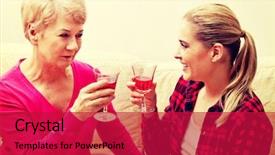  Presentation with bar drinks wine - Cool new presentation with daughter or grandaughter drinking wine backdrop and a crimson colored foreground