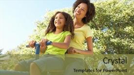  Presentation with seesaw - Colorful theme enhanced with daughter riding on seesaw backdrop and a gold colored foreground