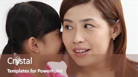  Presentation with sharing stories - Beautiful presentation featuring daughter sharing secret by whispering backdrop and a tawny brown colored foreground