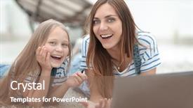  Presentation with wireless - Presentation featuring daughter spend their free background and a coral colored foreground