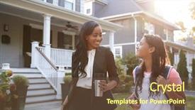 Presentation with daughter - Beautiful theme featuring daughter to school on way backdrop and a tawny brown colored foreground