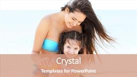  Presentation with water sun - PPT theme enhanced with daughter using sun protection background and a coral colored foreground