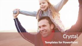  Presentation with daughter - Slides featuring father and daughter walking background and a coral colored foreground