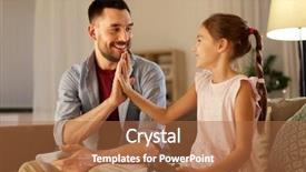  Presentation with entertainment - Amazing slide set having daughter with gamepads playing video backdrop and a  colored foreground