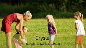  Presentation with sun rising over north america - Presentation theme enhanced with daughters playing football well soccer background and a gold colored foreground