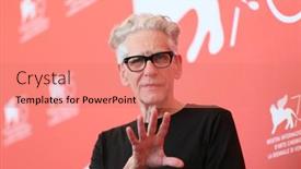  Presentation with casino - Beautiful theme featuring david-cronenberg-attends-masterclass backdrop and a coral colored foreground