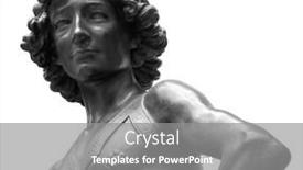  Presentation with david statue - Slides enhanced with david-killer-of-goliath-ancient background and a gray colored foreground